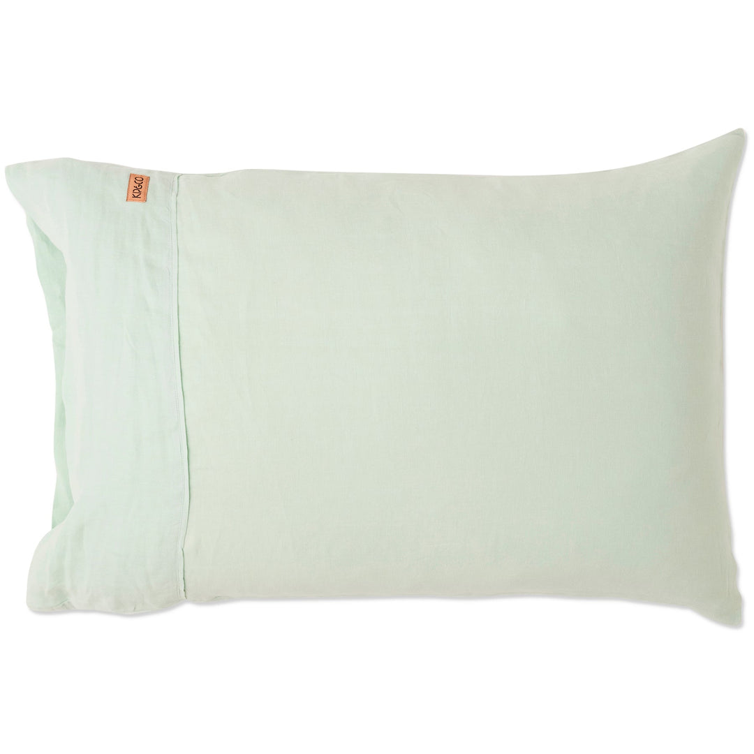 Kip & Co Vista Jade Linen Pillowcases