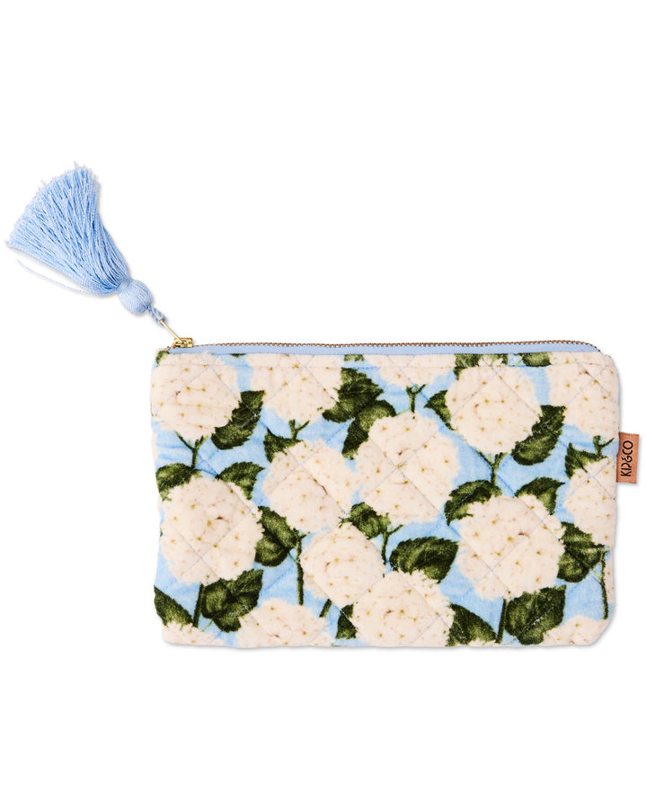 Kip & Co Hydrangea Blue Velvet Cosmetics Purse