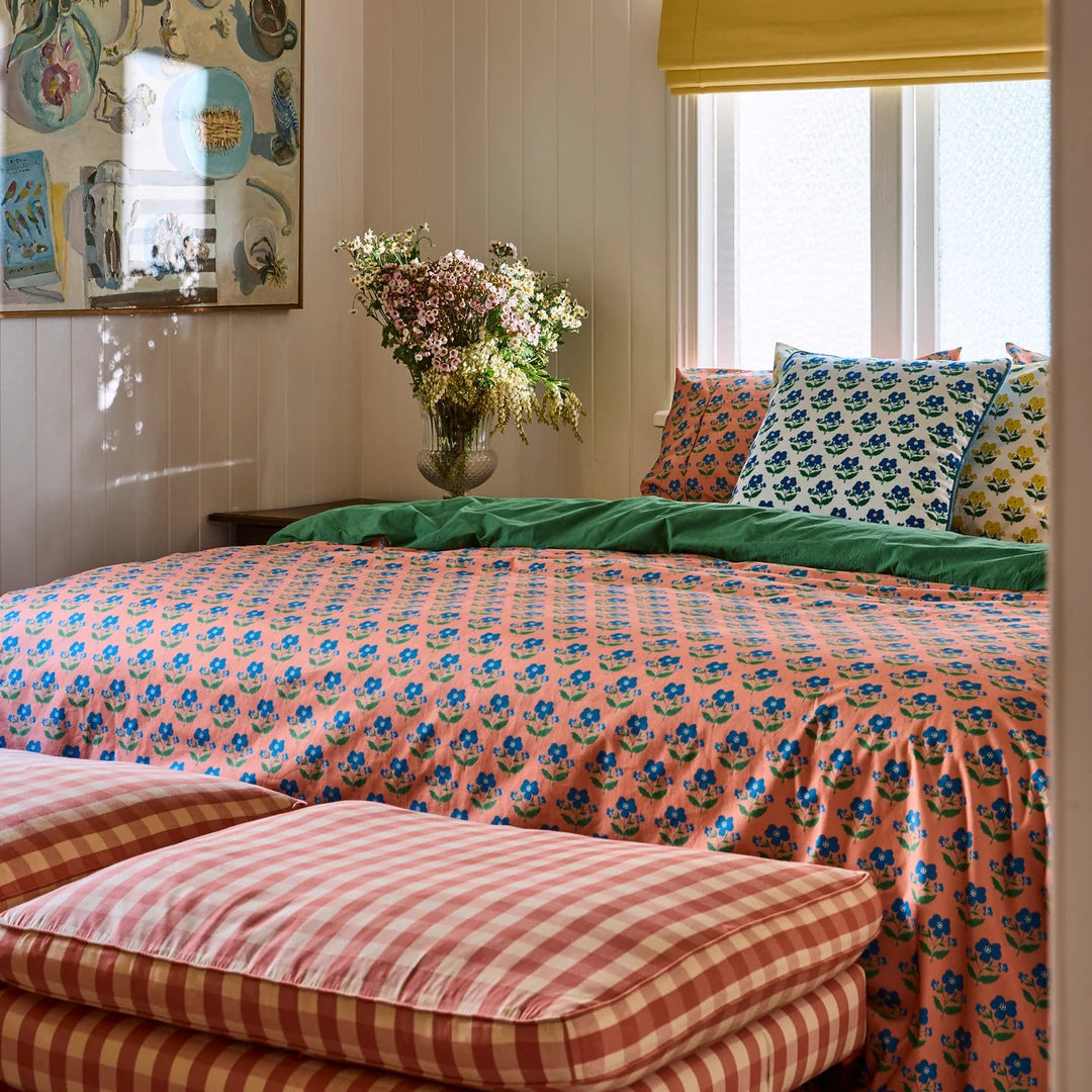 Kip & Co x Anna Spiro Indian Summer Rose Organic Cotton Quilt Cover