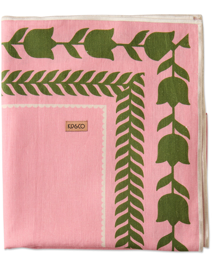 Kip & Co Flower Chain Embroidered Tablecloth