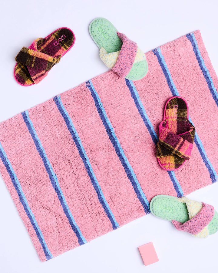 Kip & Co Blushing Stripe Bamboo Bath Mat