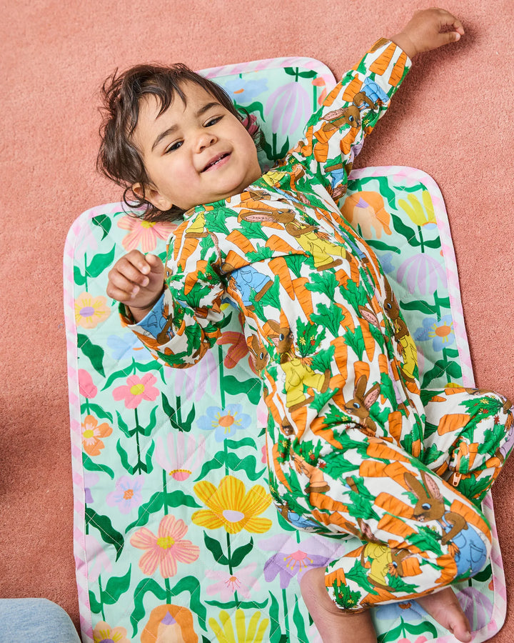 Kip & Co Carrot Joy Long Sleeve Zip Romper