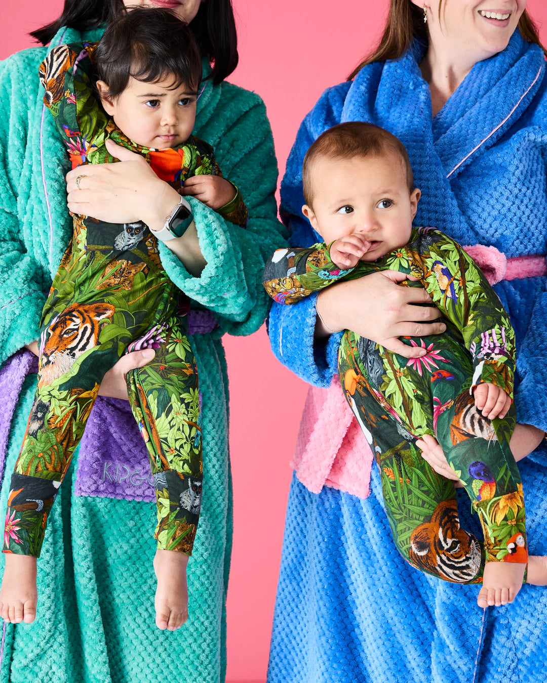 Kip & Co Jungle Life Organic Long Sleeve Zip Romper