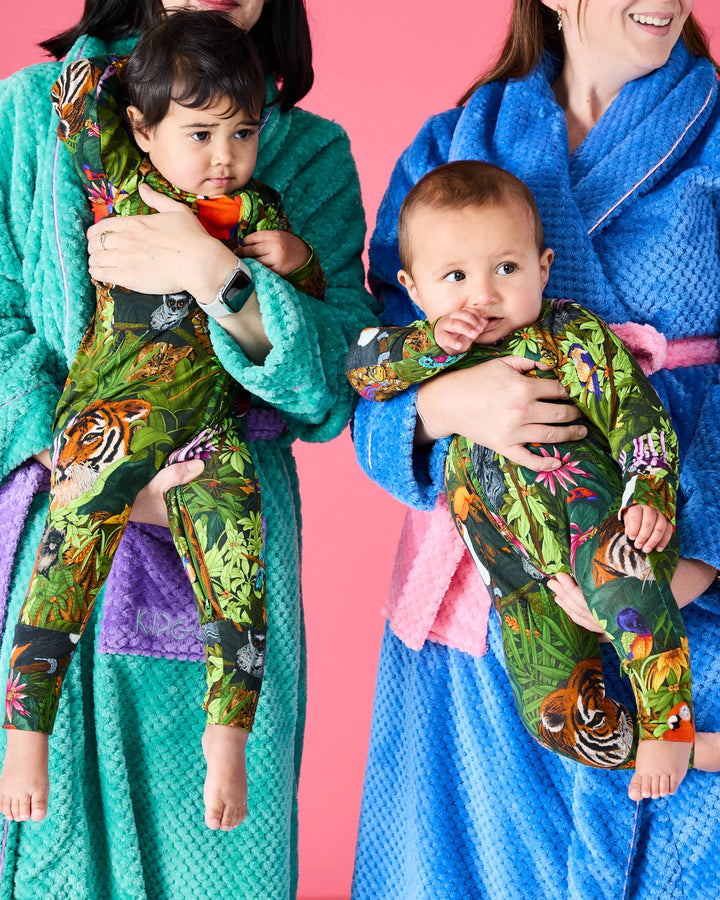 Kip & Co Jungle Life Organic Long Sleeve Zip Romper