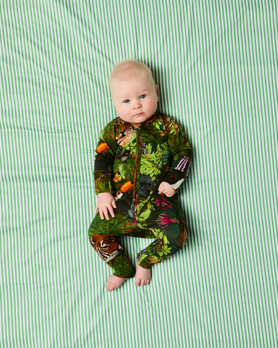 Kip & Co Jungle Life Organic Long Sleeve Zip Romper