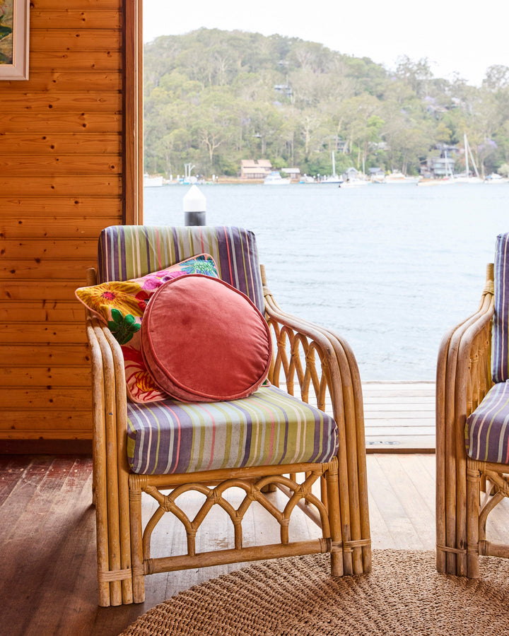 Kip & Co Peach Pie Velvet Pea Cushion