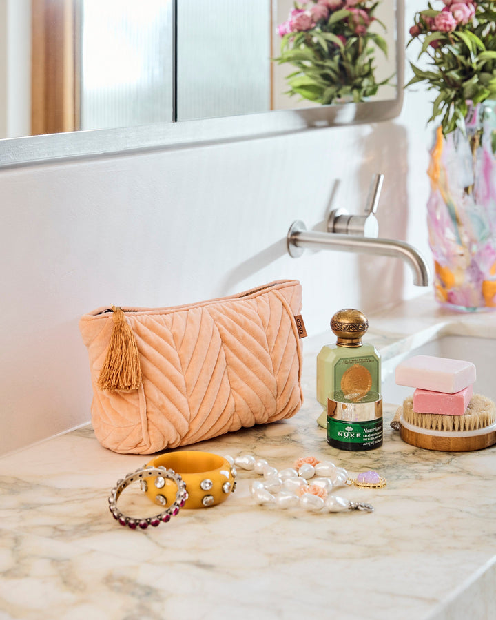 Kip & Co Melon Velvet Toiletry Bag