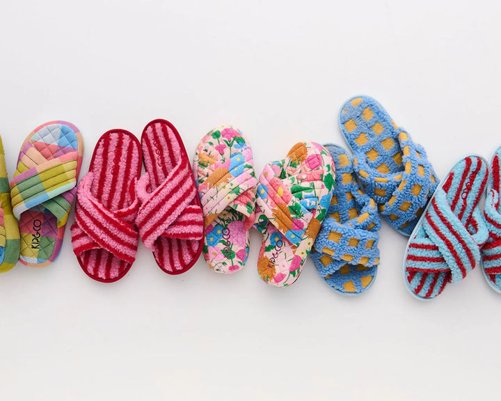 Kip & Co Hamilton Stripe Sherpa Adult Slippers