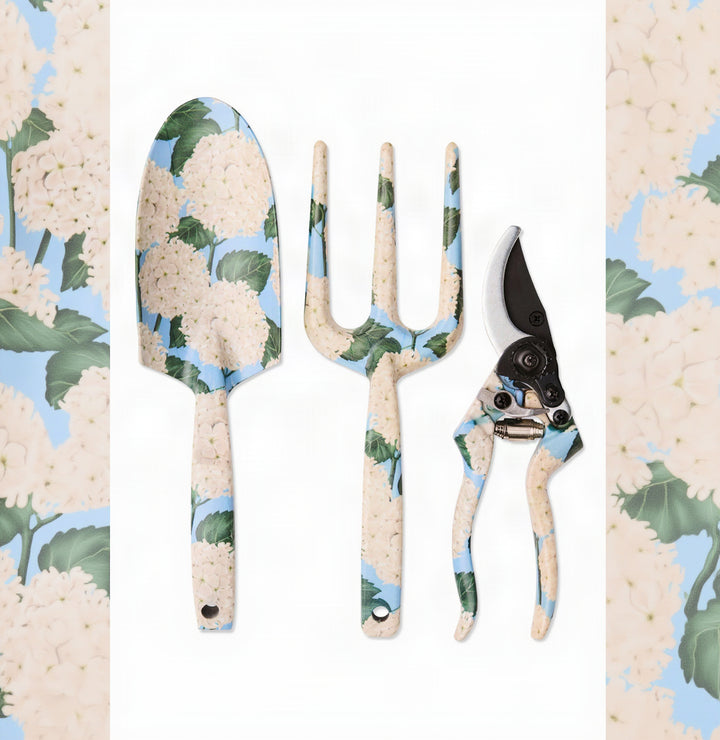 Kip & Co Hydrangea Blue Garden Tools and Gloves Set
