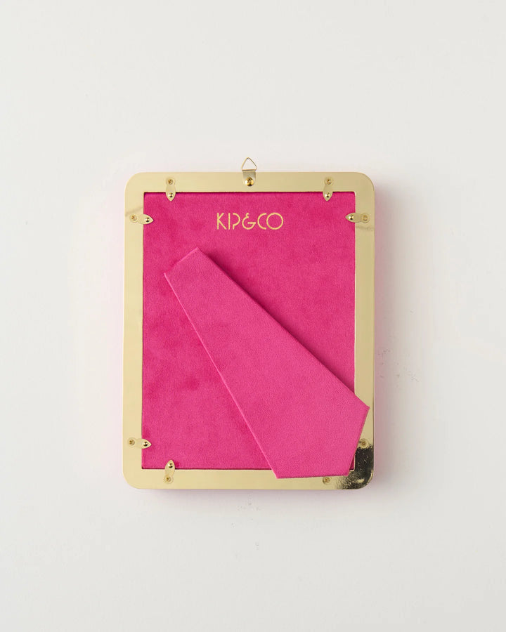 Kip & Co Desert Pink Heart Velvet Photo Frame