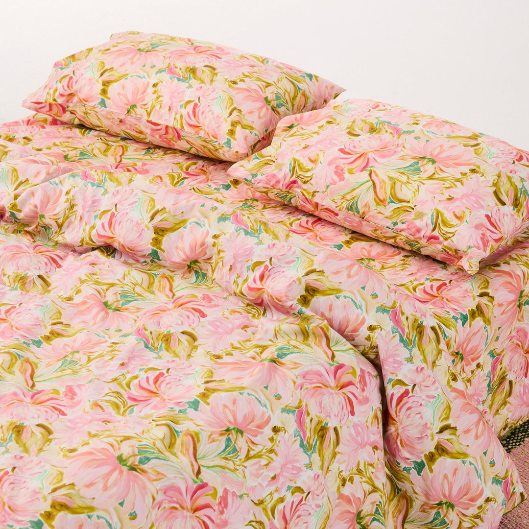 Kip & Co Warm Floral Breeze Organic Cotton Fitted Sheet