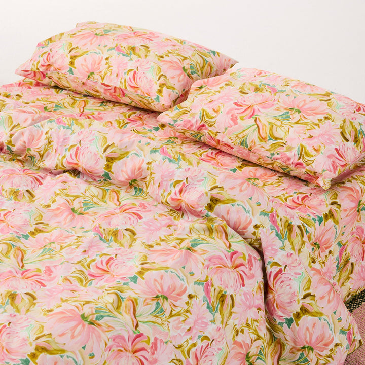 Kip & Co Warm Floral Breeze Organic Cotton Fitted Sheet