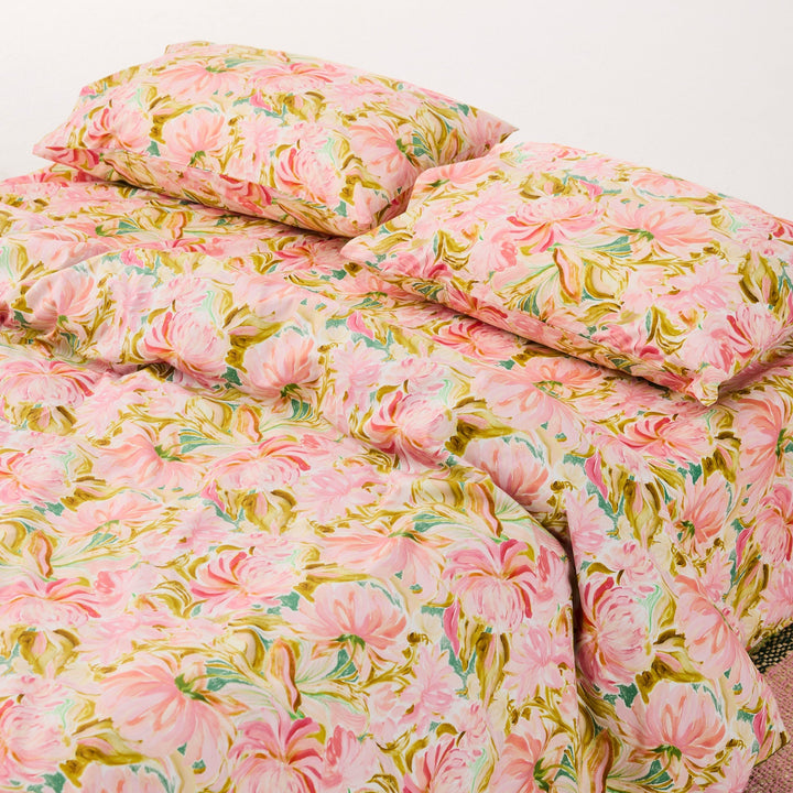 Kip & Co Warm Floral Breeze Organic Cotton Fitted Sheet