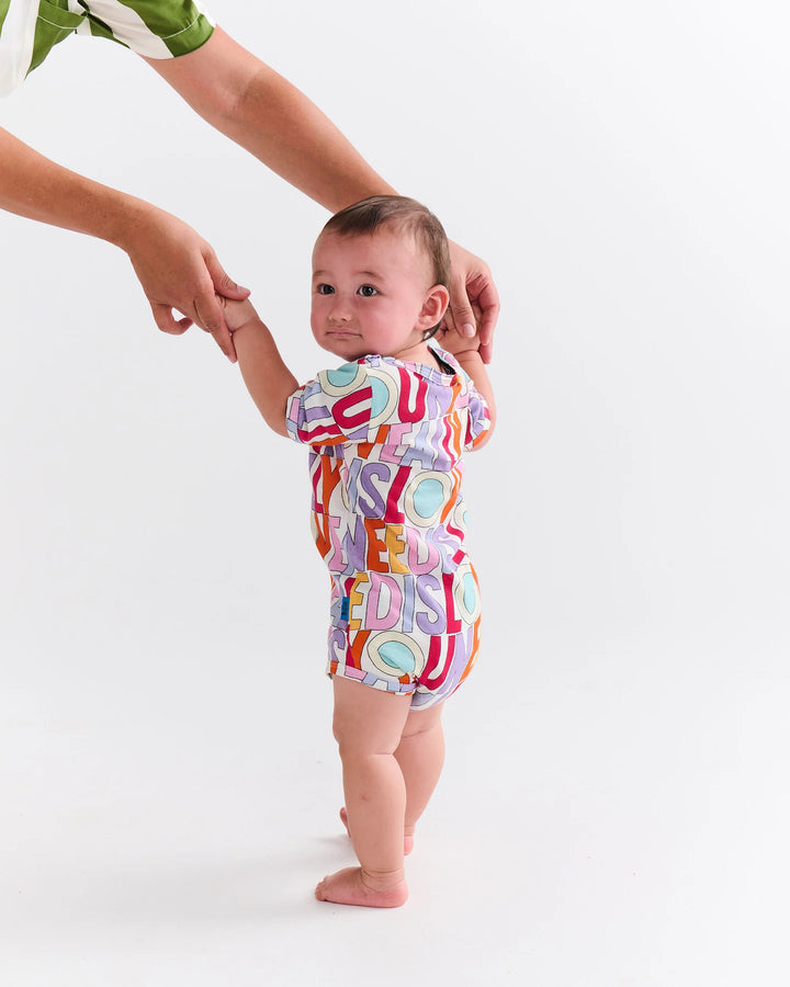 Kip & Co x The Beatles All You Need Is Love Organic Short Sleeve Romper