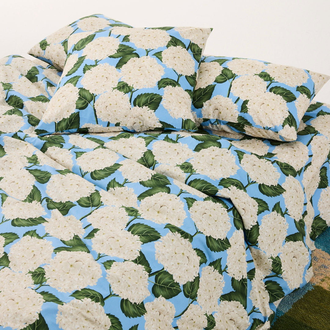 Kip & Co Hydrangea Blue Organic Cotton European Pillowcases