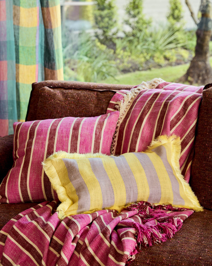 Kip & Co Cherry Sundae Woven Square Cushion