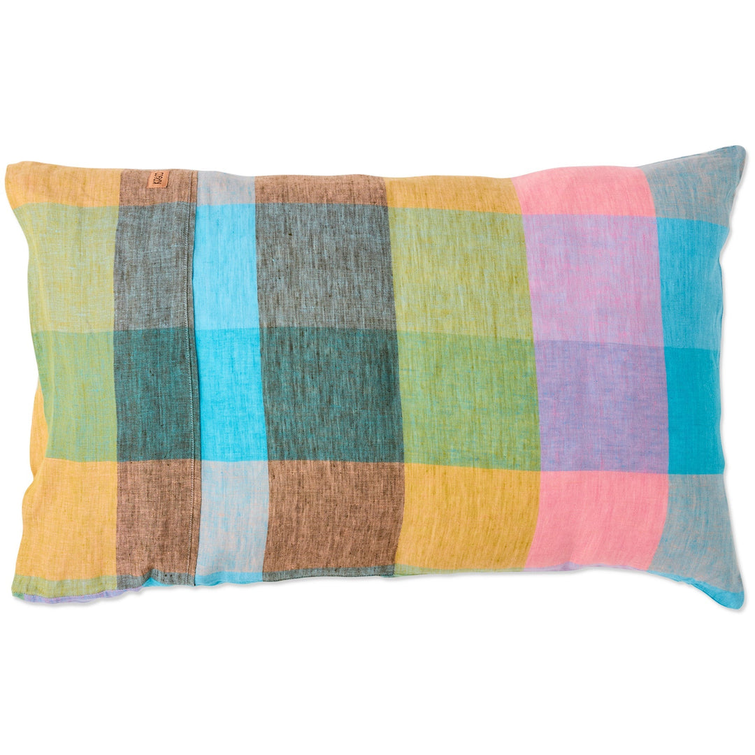 Kip & Co Sorbet Tartan Linen Pillowcases