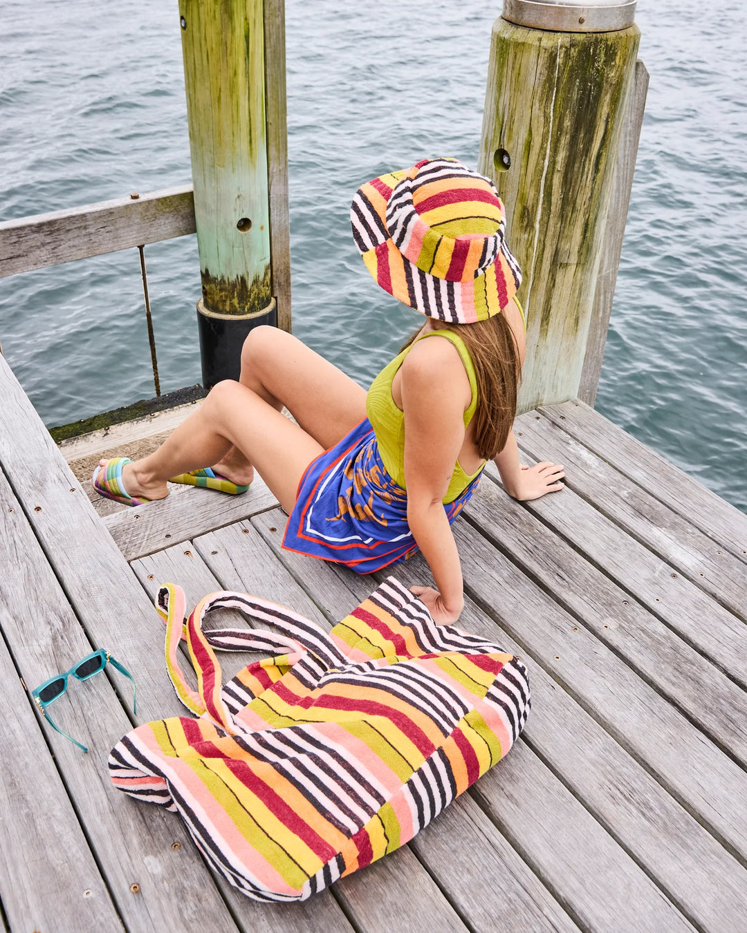 Kip & Co Casablanca Stripe Terry Oversized Beach Bag