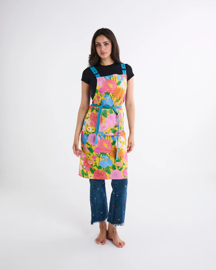 Kip & Co Follow The Sun Yellow Canvas BBQ Apron