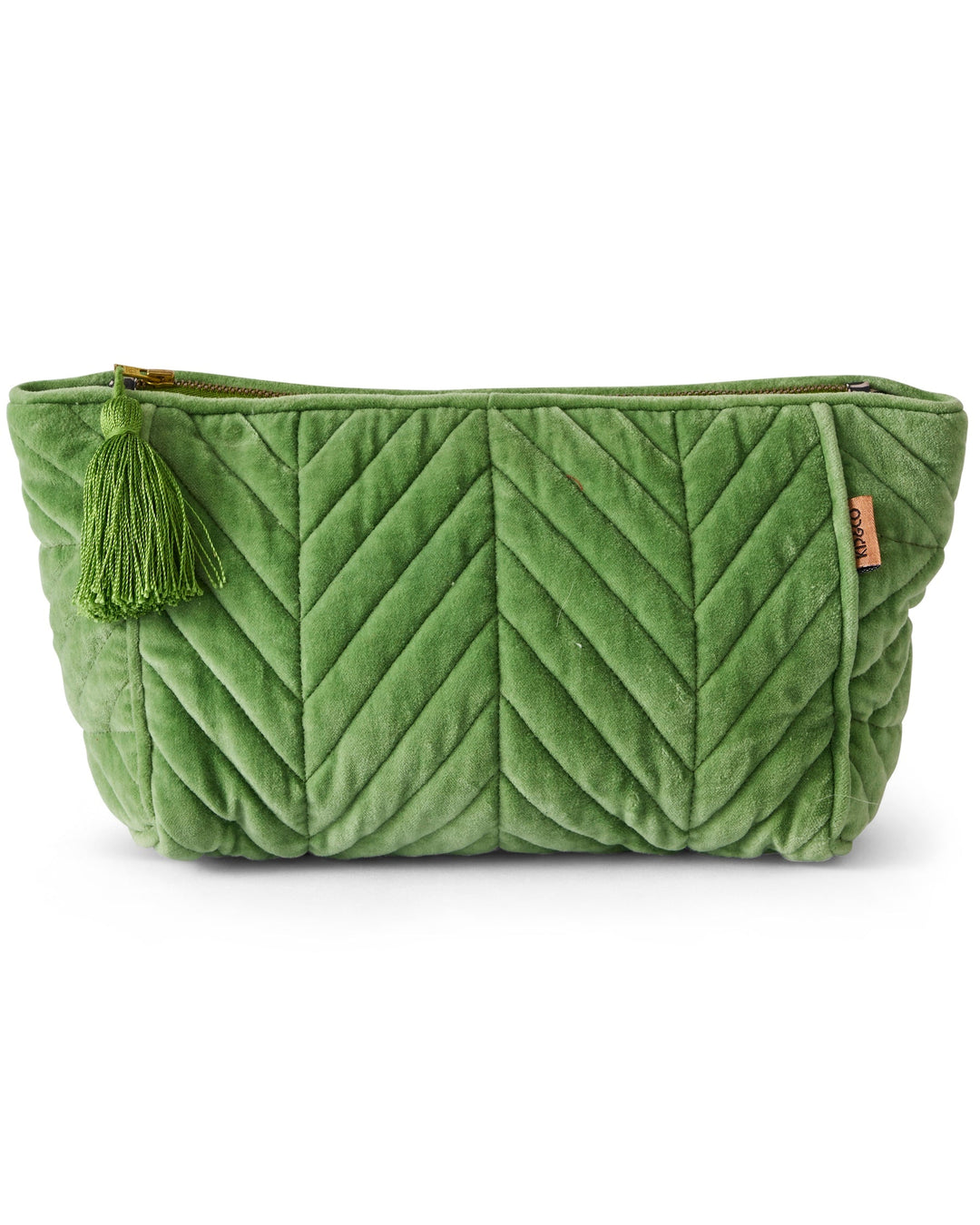 Kip & Co Pesto Velvet Toiletry Bag