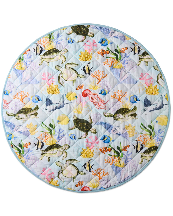 Kip & Co Reef Life Quilted Baby Play Mat