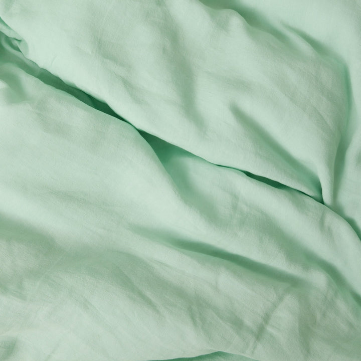 Kip & Co Vista Jade Linen Fitted Sheet