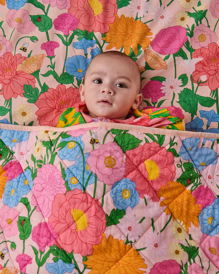 Kip & Co Follow The Sun Organic Cotton Quilted Cot Bedspread