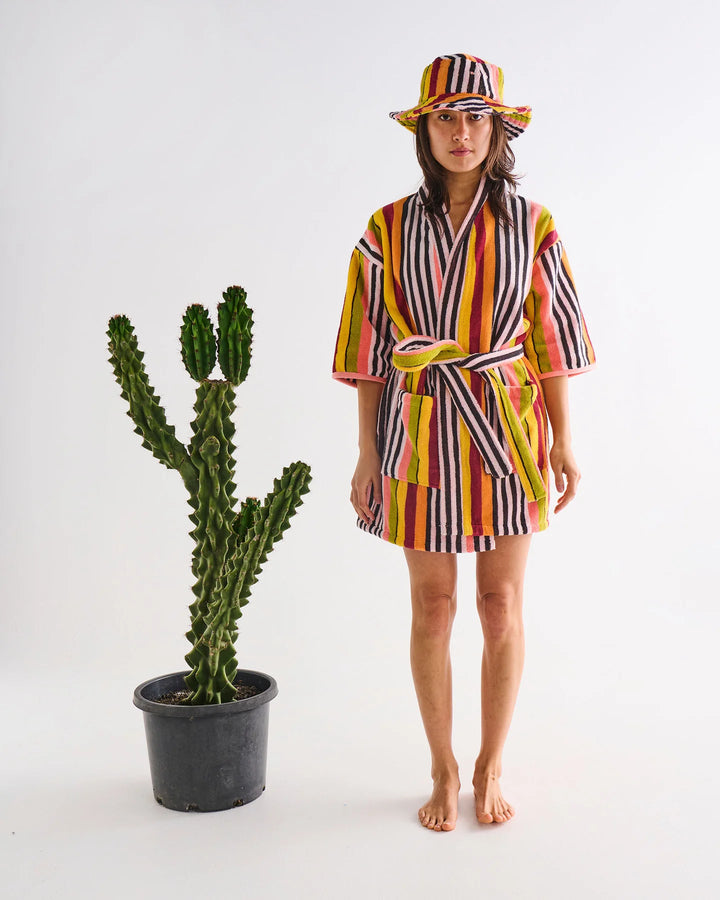 Kip & Co Casablanca Stripe Terry Mini Robe