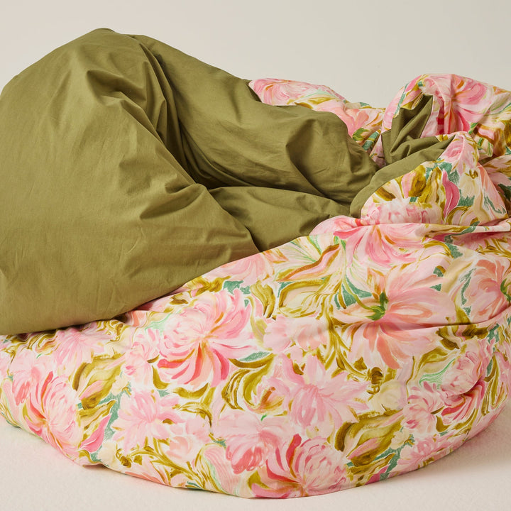Kip & Co Warm Floral Breeze Organic Cotton Quilt Cover
