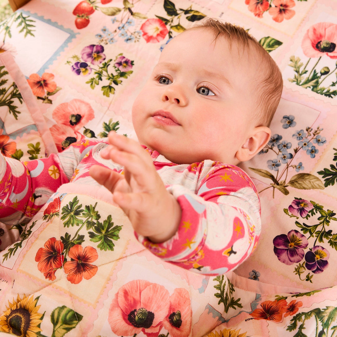 Kip & Co Sweet Life Organic Cotton Quilted Cot Bedspread