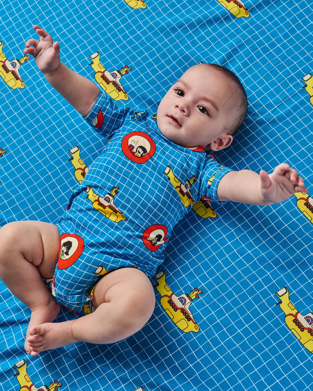 Kip & Co x The Beatles Yellow Submarine Organic Short Sleeve Romper