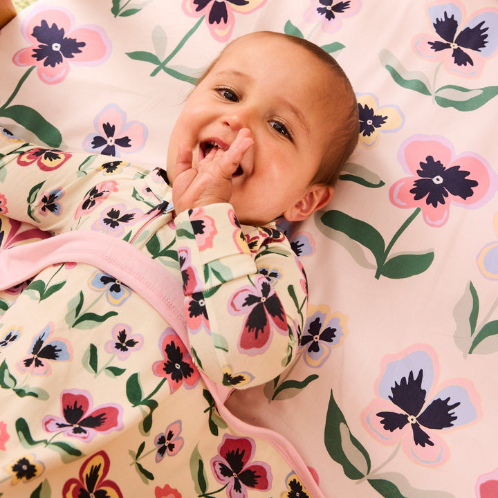 Kip & Co Pretty Pansy Organic Cotton Snuggle Blanket
