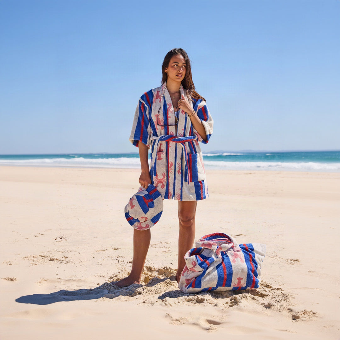Kip & Co Lobster Fan Club Terry Oversized Beach Bag