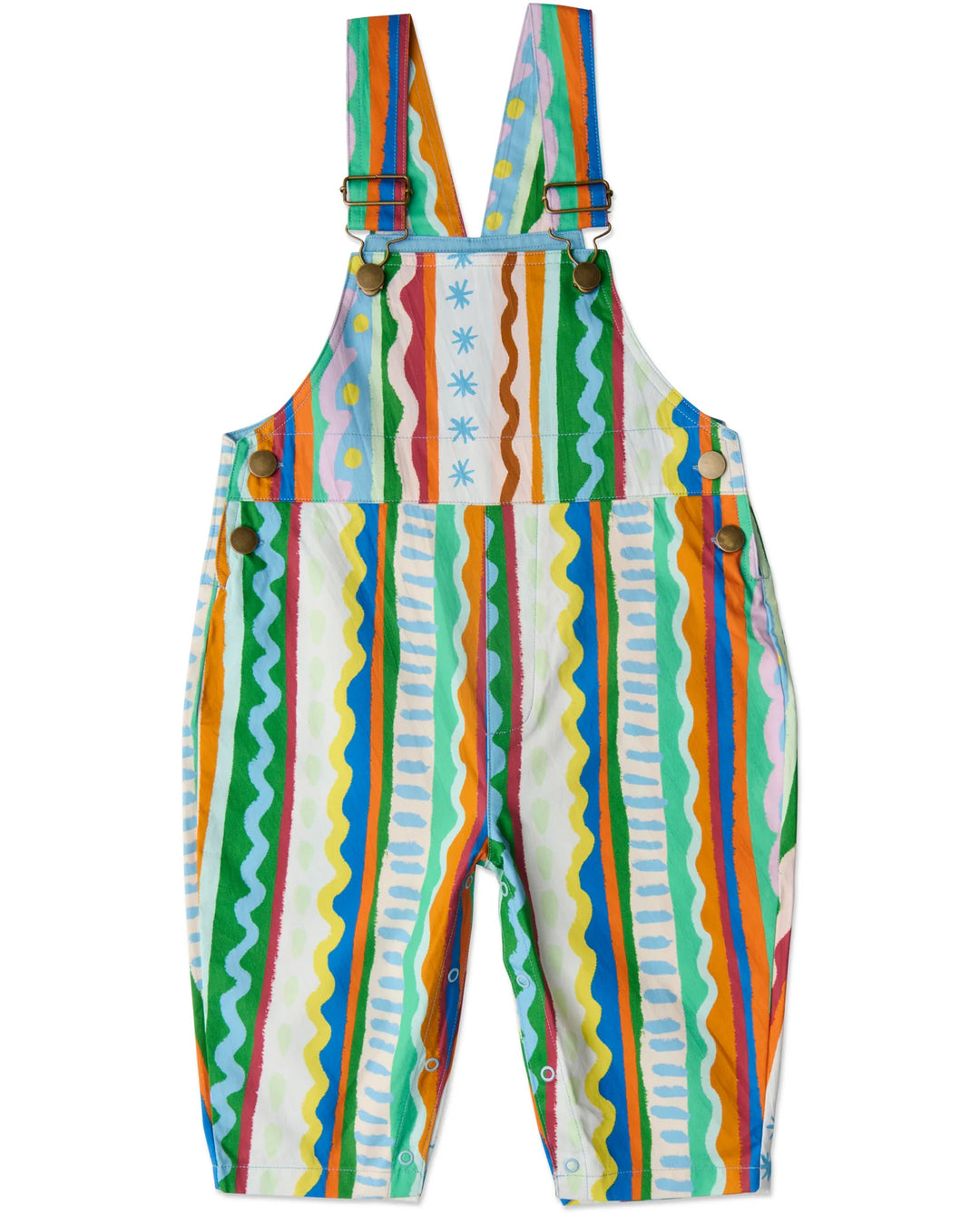 Kip & Co Beach Patterns Baby Cotton Drill Overalls