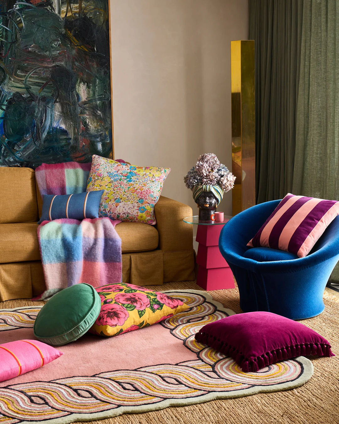 Kip & Co Forever Floral Butter Upholstery Cushion