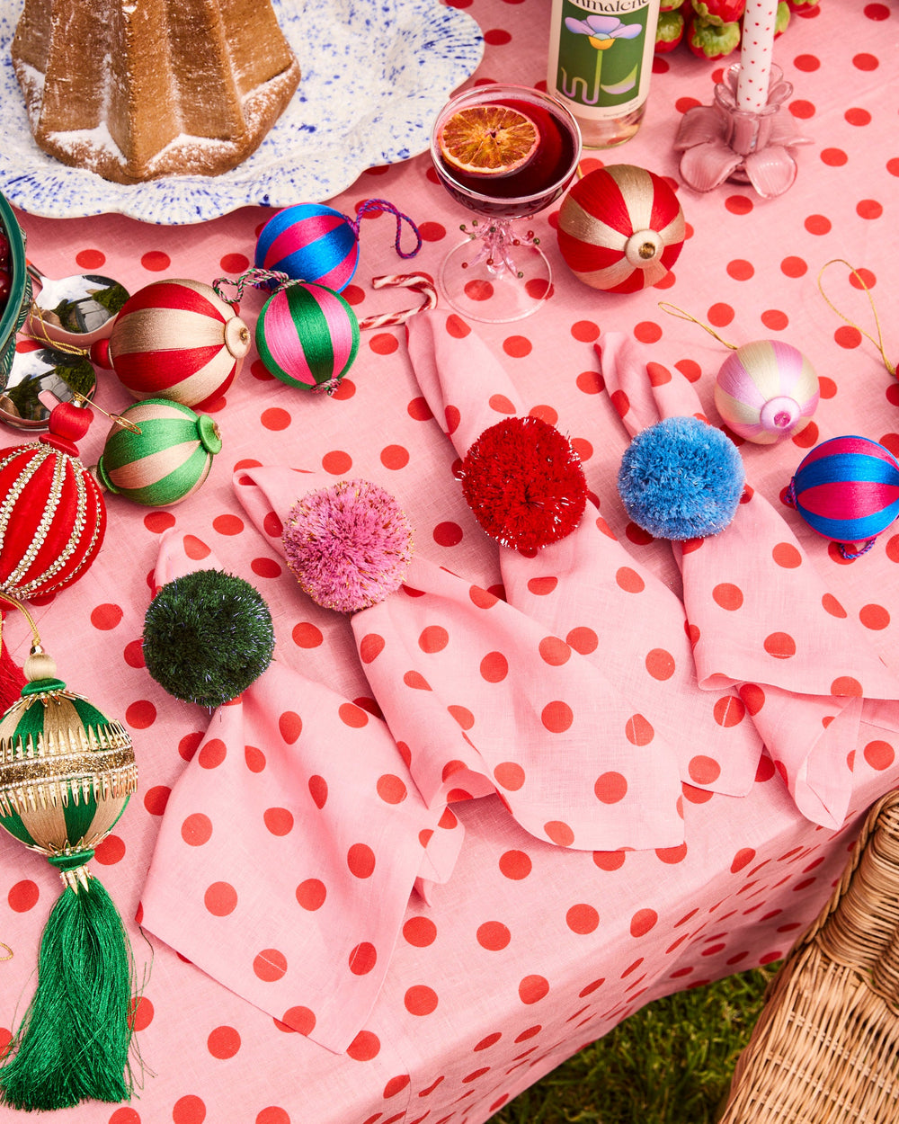 Kip & Co Polkadot Pink 4P Napkin Set