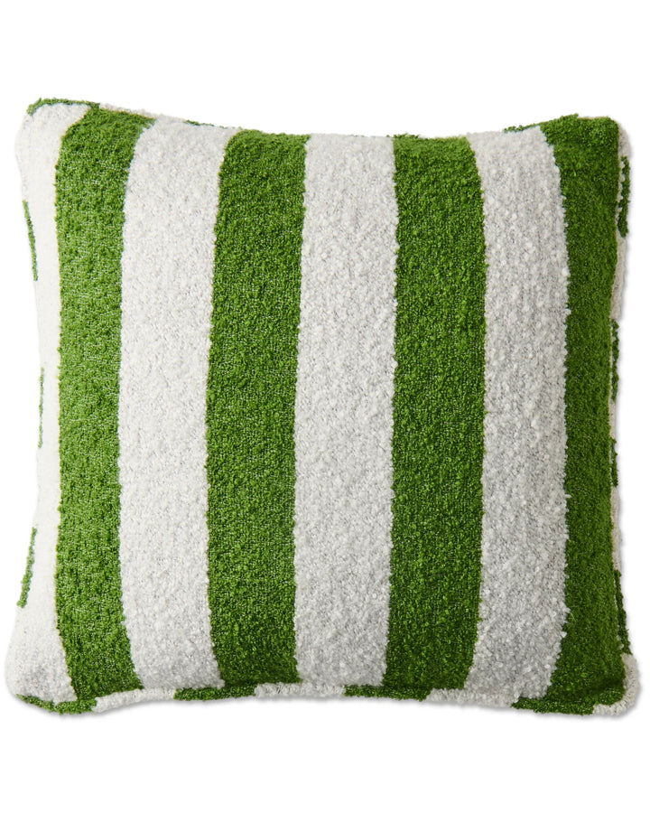 Kip & Co Moss Stripe Square Boucle Cushion