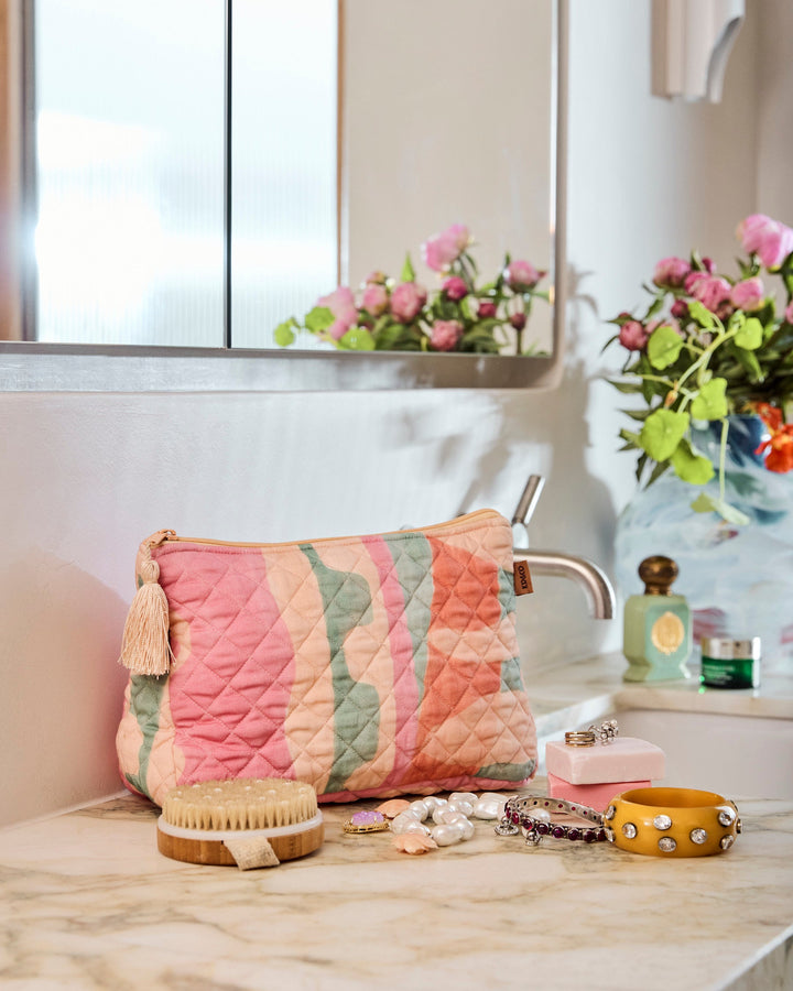 Kip & Co Sun Soaked Quilted Cotton Toiletry Purse