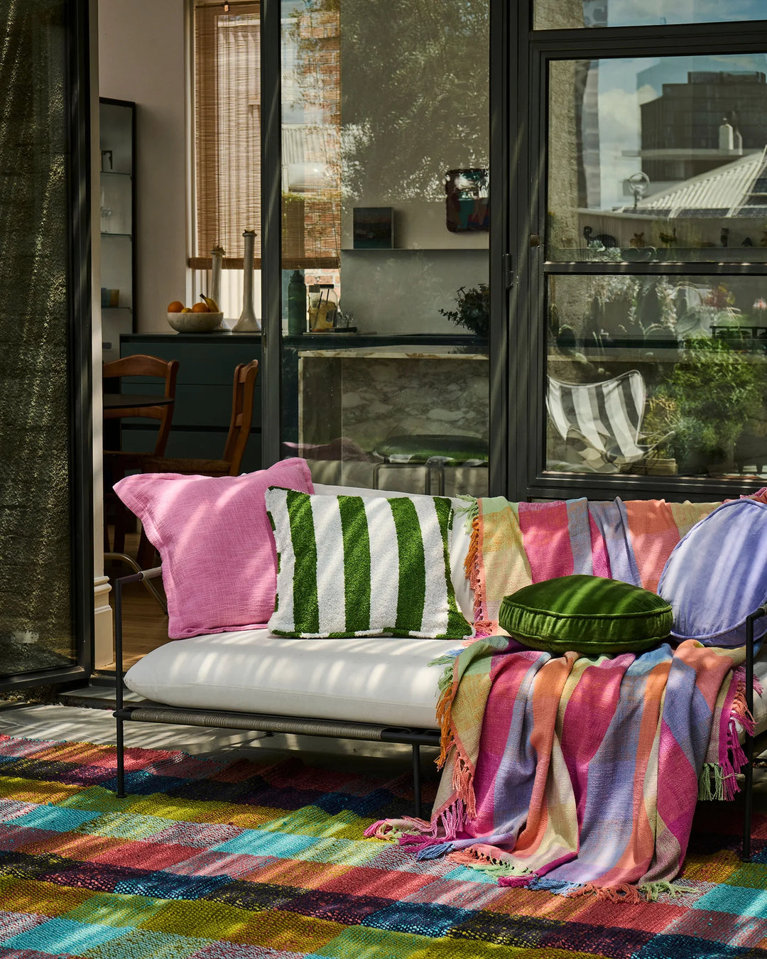 Kip & Co Sunset Delight Woven Cushion