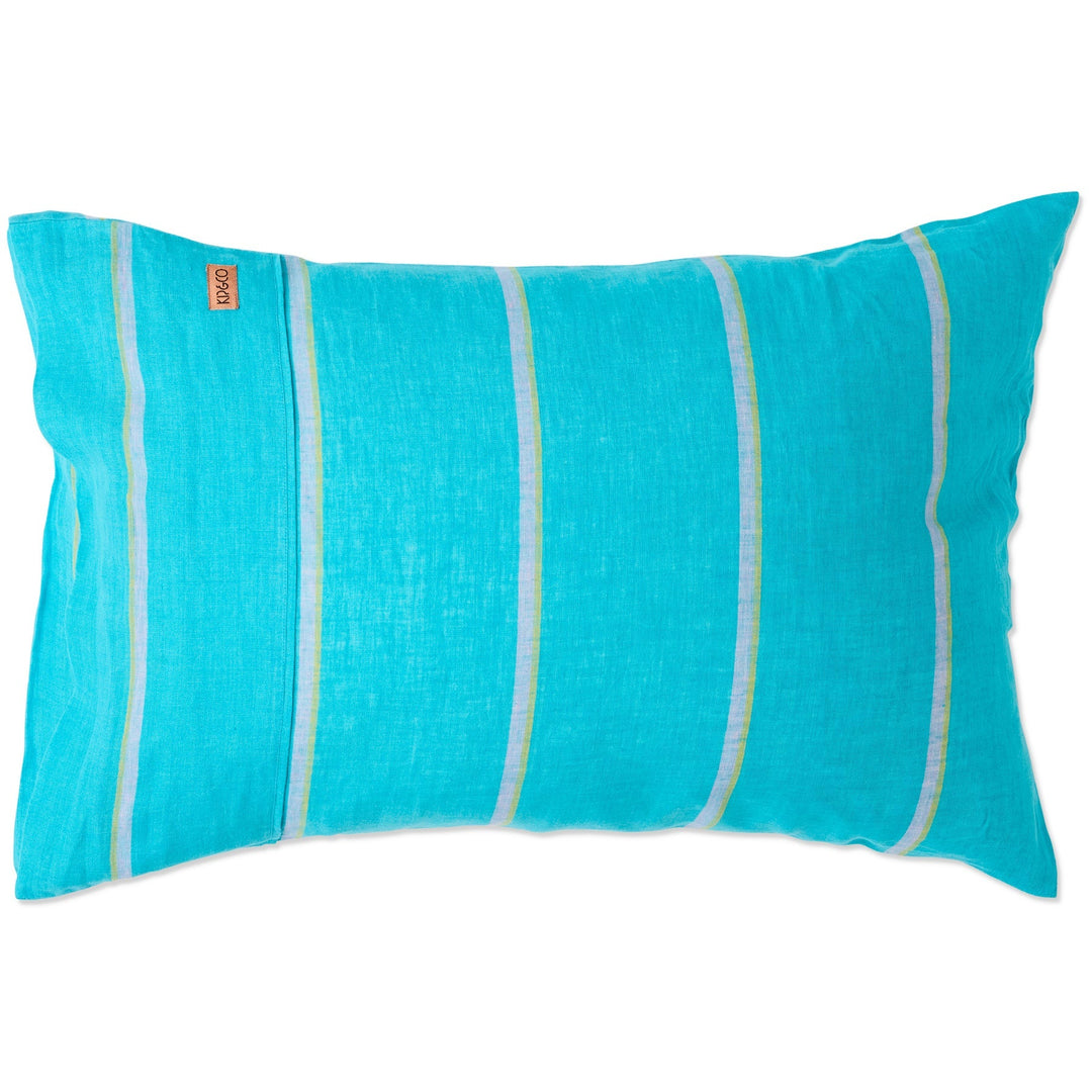 Kip & Co Aegean Stripe Linen Pillowcases