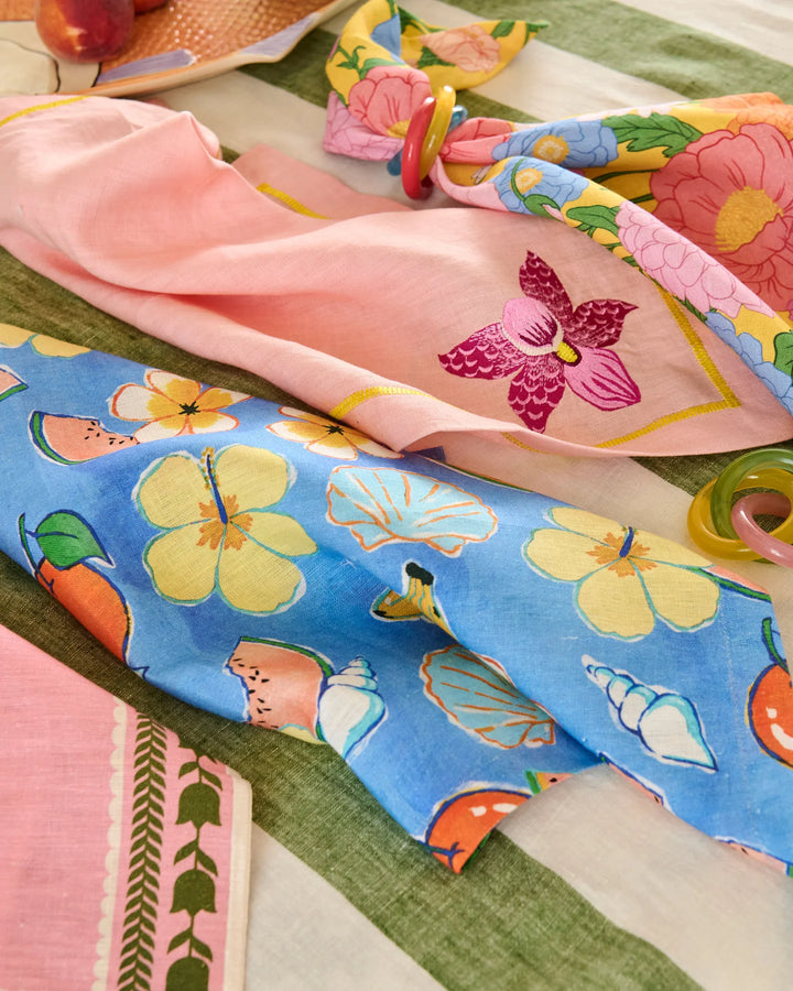Kip & Co Wild Flower Embroidered 4P Napkin Set