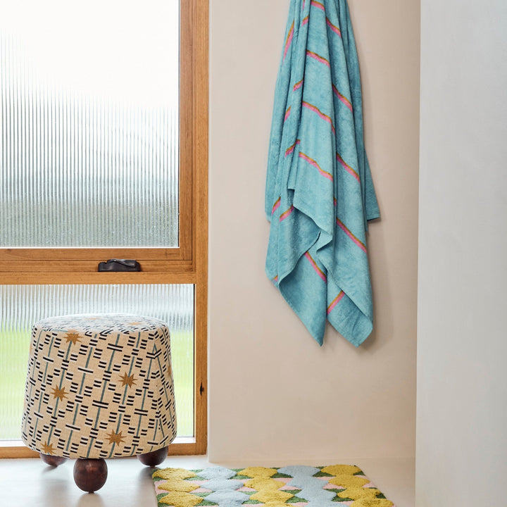 Kip & Co Aegean Stripe Bamboo Terry Bath Towel
