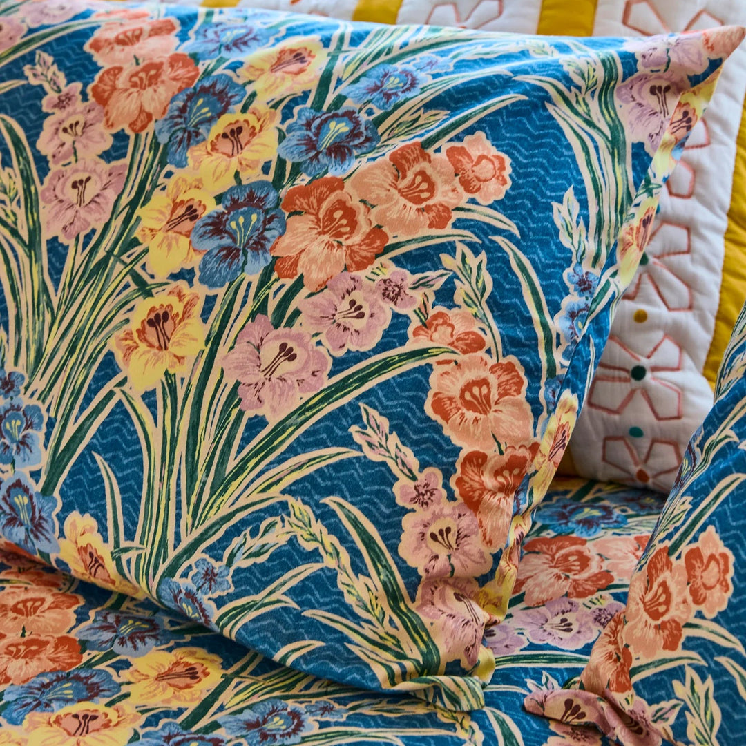 Kip & Co x Anna Spiro Gladiolus Organic Cotton Fitted Sheet