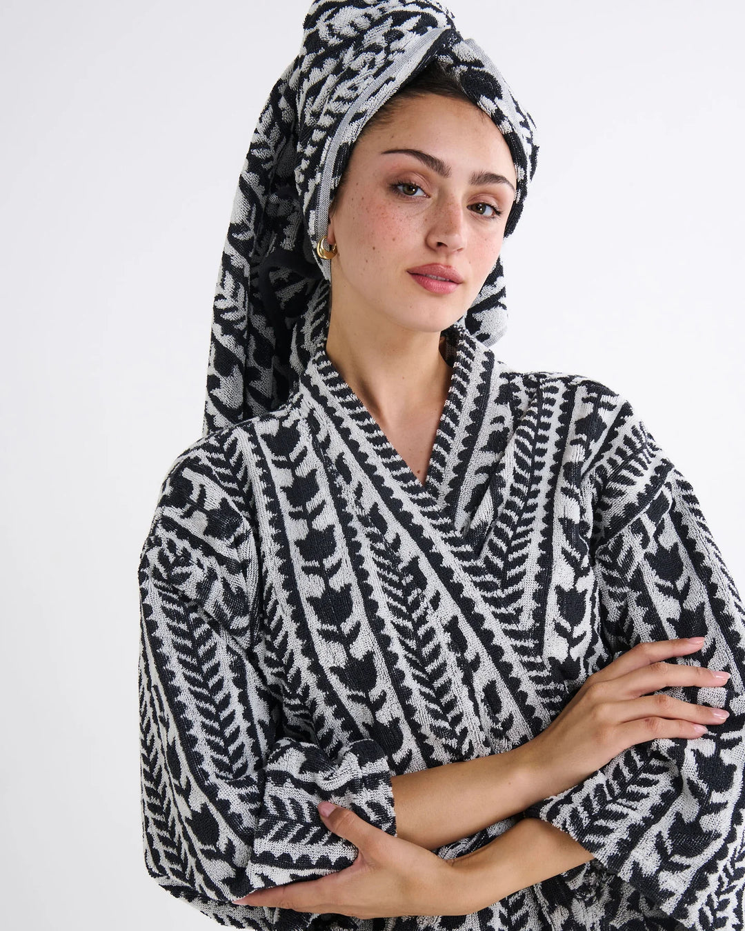Kip & Co Flower Chain Terry Bath Robe