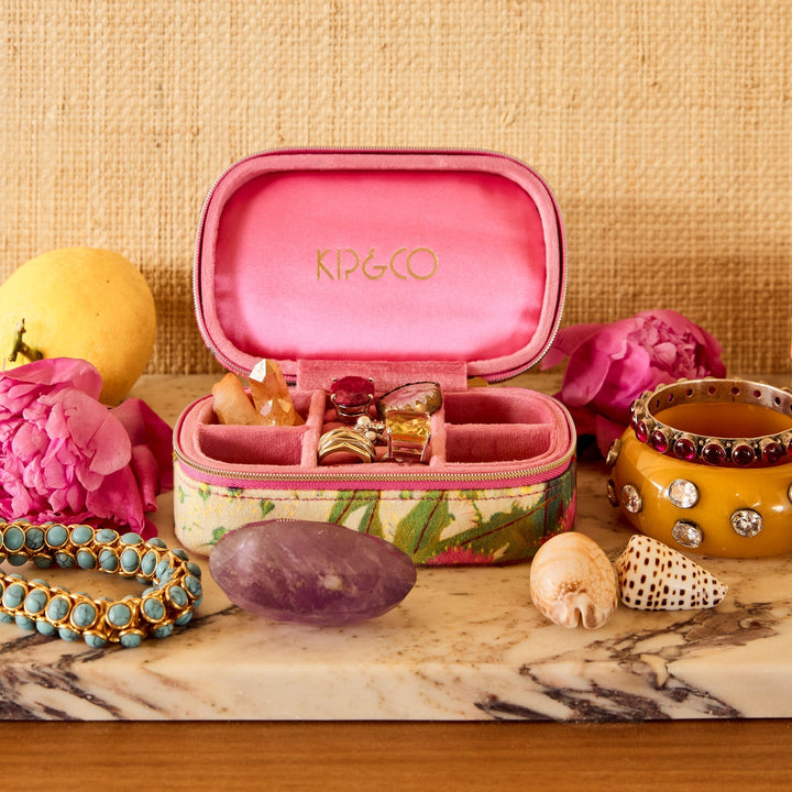 Kip & Co Australian Bush Blossom Velvet Jewellery Box