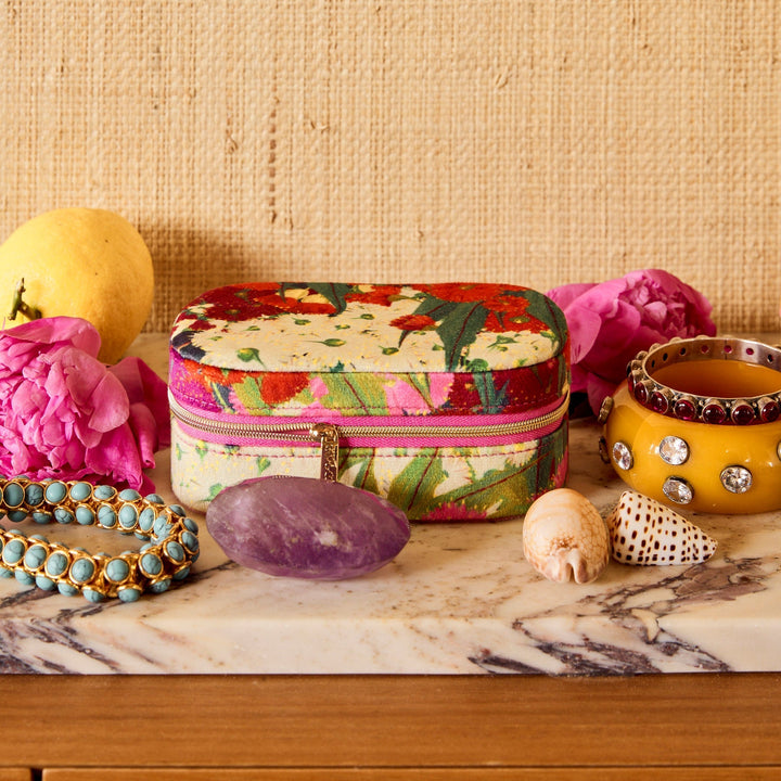 Kip & Co Australian Bush Blossom Velvet Jewellery Box
