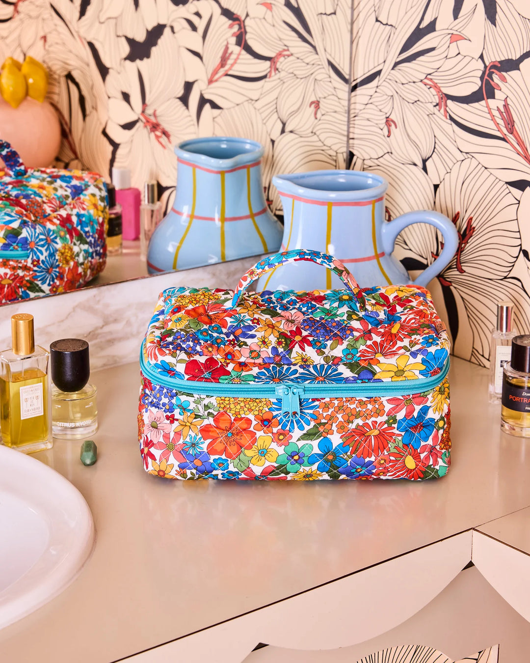Kip & Co Winter Fields Quilted Cotton Toiletry Case
