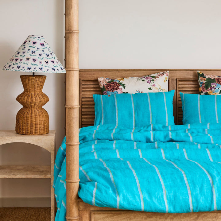 Kip & Co Aegean Stripe Linen Quilt Cover