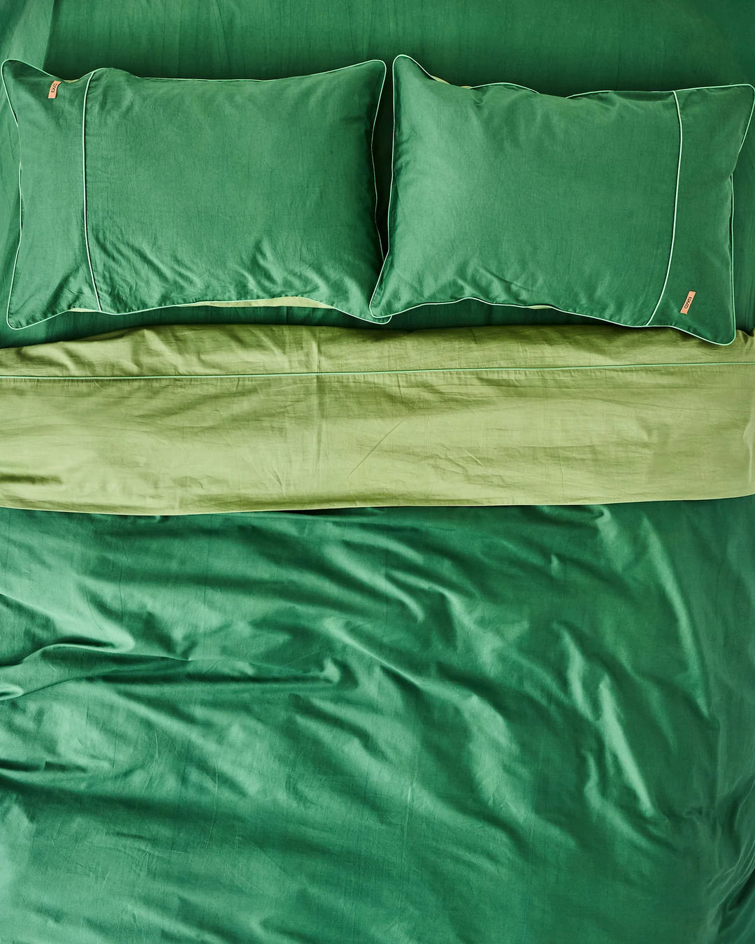 Kip & Co Glow In Green Bamboo Cotton Pillowcases