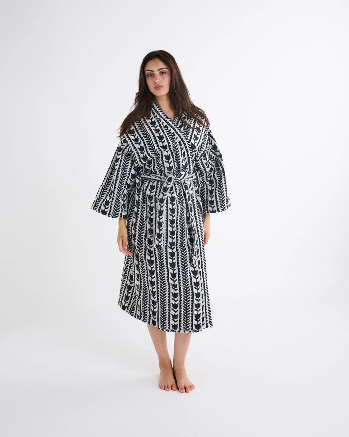Kip & Co Flower Chain Terry Bath Robe